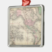 メルカトル図法の世界 メタルオーナメント (左)