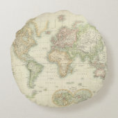 メルカトル図法の世界 ラウンドクッション (裏面)