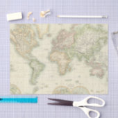 メルカトル図法の世界 薄葉紙 (クラフト)