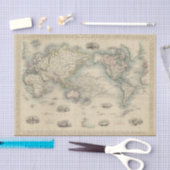 メルカトル図法の世界 薄葉紙 (クラフト)