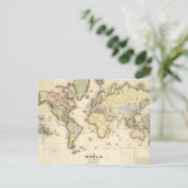 メルカトル図法の世界 | 1840 ポストカード (スタンド正面)