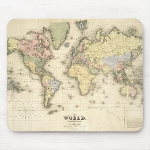 メルカトル図法  1840年の世界 マウスパッド