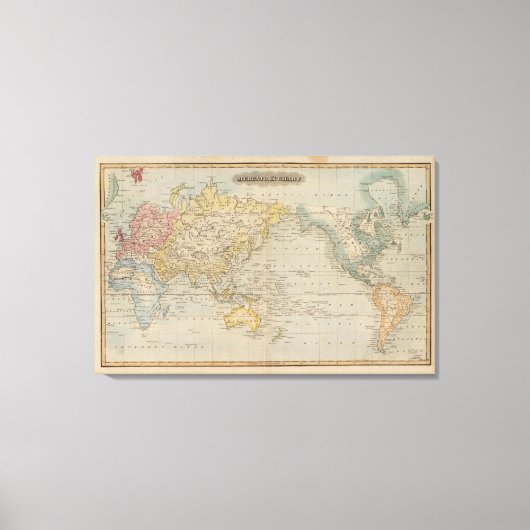 メルカトル図 キャンバスプリント (正面)