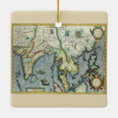 メルカトル / ホンディウスによる東南アジアの古地図 セラミックオーナメント (裏面)