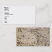 メルカトル「地図書」からのアメリカの地図、パブ。 によって 名刺 (正面/裏面)