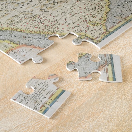 メルカトル「Atlaからのトルコ帝国の地図、 ジグソーパズル (側面)