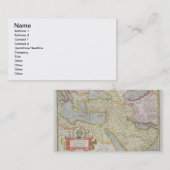 メルカトル「Atlaからのトルコ帝国の地図、 名刺 (正面/裏面)