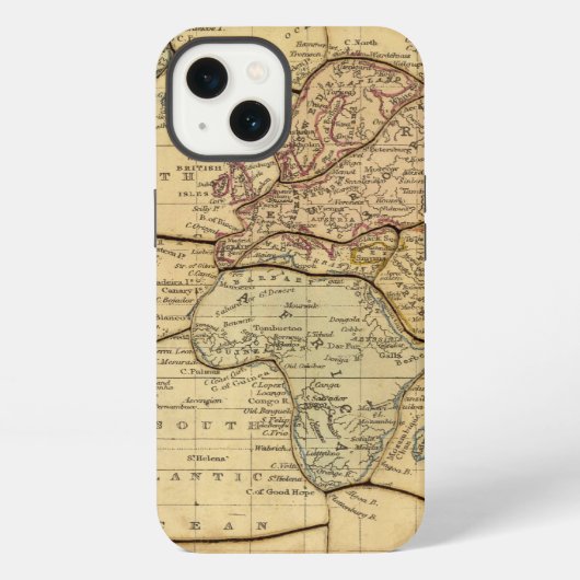 メルカトース図法の世界地図 iPhoneケース (裏面)