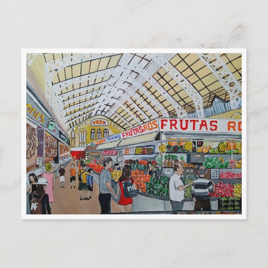 メルカドセントラルデバレンシア絵を描ズバイアルフレッドキツネ ポストカード (正面)