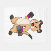 メルカートとダンベル フリースブランケット (正面(横))