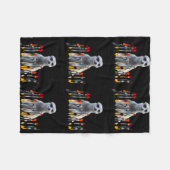 メルカートとロゴ、スモールブラックフリースブランケット フリースブランケット (正面(横))