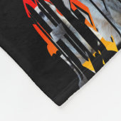 メルカートとロゴ、スモールブラックフリースブランケット フリースブランケット (角)