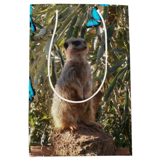 メルカートと青い蝶 ミディアムペーパーバッグ (正面)