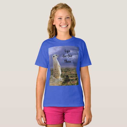 メルカートの生活はそこを出て行け Tシャツ (正面フル)