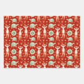 メルカートルツウキウラッピング紙セット3 ラッピングペーパーシート (正面3)