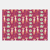 メルカートルツウキウラッピング紙セット3 ラッピングペーパーシート (正面2)