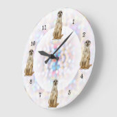 メルカート明るいライトの背景 ラージ壁時計 (傾斜)