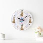 メルカート明るいライトの背景 ラージ壁時計 (ホーム)