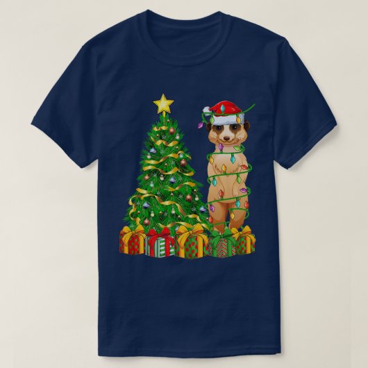 メルカート照明クリスマスツリーマッチングメルカットキリスト Tシャツ (デザイン正面)