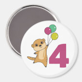 メルカート第4誕生日バルーン子供マグネット マグネット (正面/裏面)
