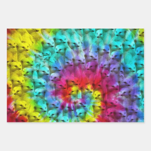 メルカート絞り染め、ギフト包装シート、 ラッピングペーパーシート (正面)