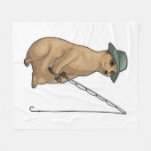 メルカート魚釣りフィッシャー魚釣りロッド フリースブランケット (正面(横))