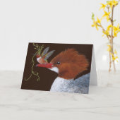 メルガンザーと友人のグリーティングカード カード (黄色い花)