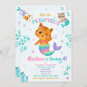 メルキッテン誕生日の招待ガールマジカルパーティー 招待状 (正面/裏面)