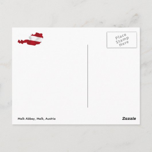 メルク修道院, メルク, オーストリア ポストカード (裏面)