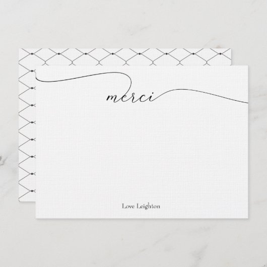 メルシありがとうノートカード 招待状 (正面/裏面)