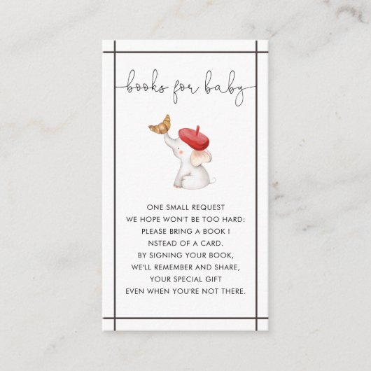 メルシフランスのビーブ男女兼用ブックスベビーE エンクロージャーカード (正面)