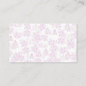 メルシフランスのピンクガール赤ちゃんシャワーありがとう エンクロージャーカード (裏面)