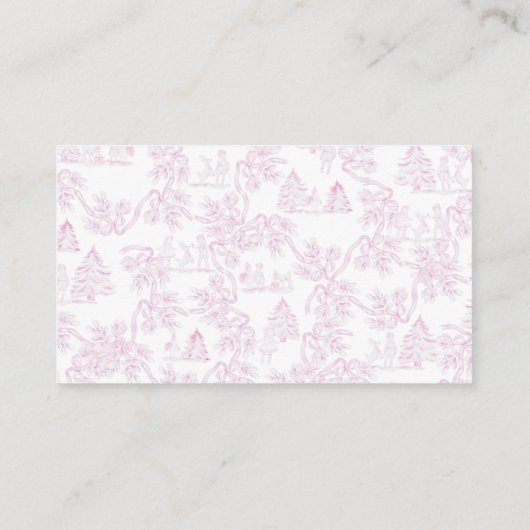 メルシフランスのピンクガール赤ちゃんシャワーありがとう エンクロージャーカード (裏面)