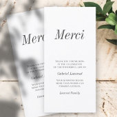 メルシフランスのモダンタイポグラフィメモリアルありがとう サンキューカード