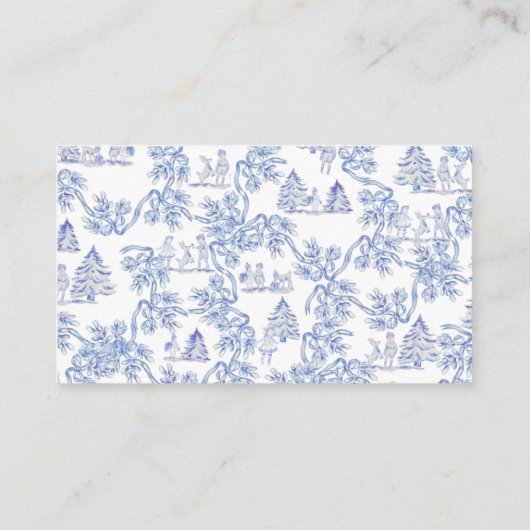 メルシフランスのーブルーボーイベビーシャワー感謝していヨ エンクロージャーカード (裏面)