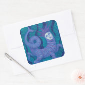 メルシン,メルシナ,ファンタジー,シュール,水霊 スクエアシール (封筒)