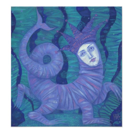 メルシン，メルシナ，ファンタジー，シュール，水霊 フォトプリント            (正面)