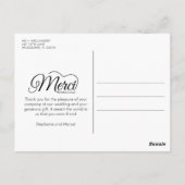 メルシービーコーお気に入りのプウェディングデイフォトポストカード ポストカード (裏面)