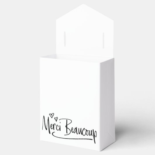 『メルシーボークーデター』パリドゥードルスケッチ赤ちゃんシャワー フェイバーボックス (オープン)