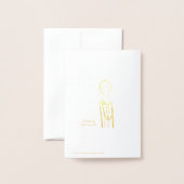 メルシーボークーフランスのト娘 箔カード (裏面封筒付き)