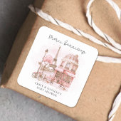 メルシーボークープターカフェベビーシャワーありがとう スクエアシール