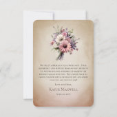 メルシーボークープターフランスのパリカフェベビーシャワー サンキューカード (裏面)