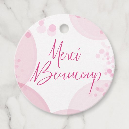 メルシーボークープピンクとホワイト《写真》ぼけ味ありがとう フェイバータグ (正面)