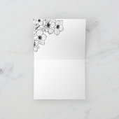 メルシーボークープピンクブラックアフランスのネモン花 サンキューカード (内部)