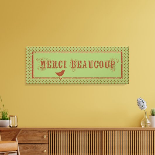 メルシーボークー動揺してトのバードアート キャンバスプリント (インサイチュ (リビング))