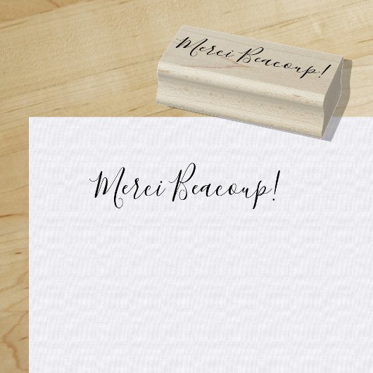 メルシーボークー |どうもありがとうフランスの。 ラバースタンプ