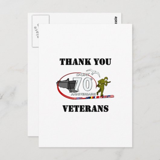 メルシーヴェテラン – ありがとう退役軍人 ポストカード (正面/裏面)