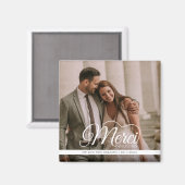 メルシ結婚ボクーデターの写真賛成 マグネット (正面/裏面)