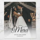 メルシ結婚ボクーデター写真賛成 ワインラベル (シングルラベル)