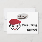 メルシ！ベビーシャワーサンキューカード サンキューカード (正面)